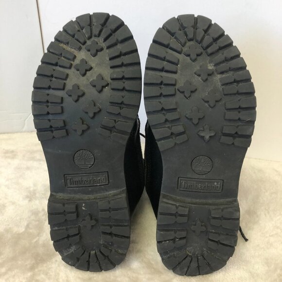 Timberland Black Leather & Suede Lace Up Combat Boots Size 7 - Picture 13 of 16